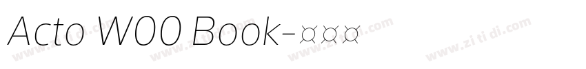 Acto W00 Book字体转换